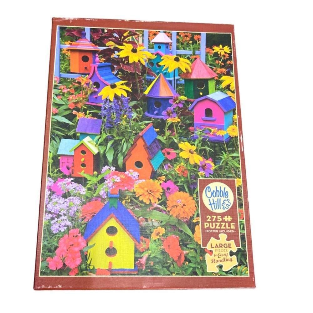 Birdhouses Jigsaw Puzzle Large 275 pieces Cobble Hill 18" x 24"